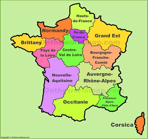 France regions map | New regions of France