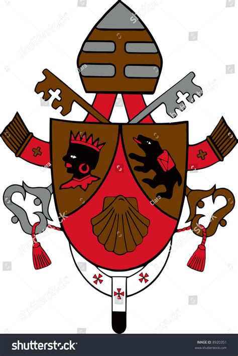 Vector Coat Arms Pope Benedict Xvi Stock Vector 8920351 - Shutterstock