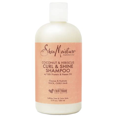 SheaMoisture Curl and Shine Coconut Shampoo for Curly Hair Coconut and ...