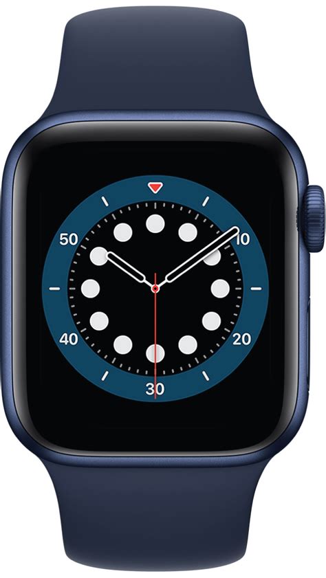 Apple Watch Series 6 44mm GPS Smart Watch - Blue Aluminum Case with ...