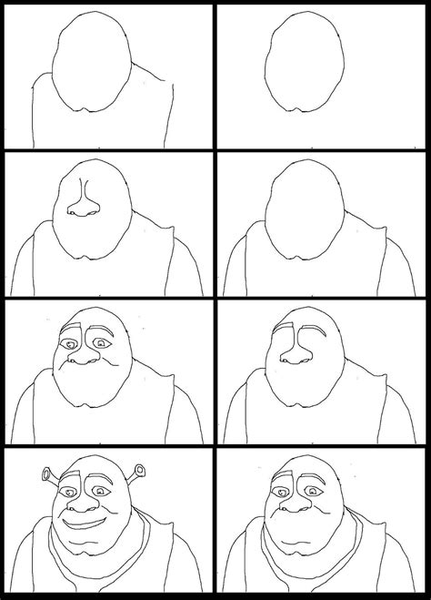 How To Draw Shrek: A Step-By-Step Guide - IHSANPEDIA