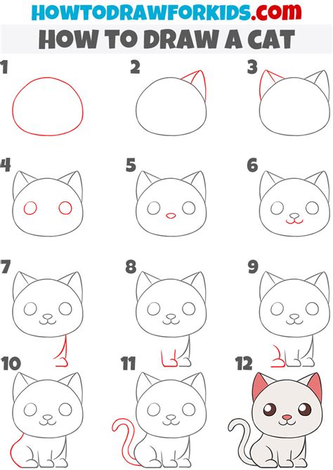 How To Draw A Cute Cat 2 Easy Drawings Dibujos Faciles Dessins | Images ...