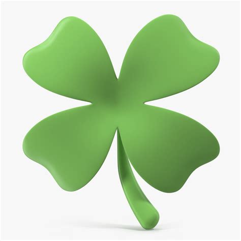 Four Leaf Clover Emoji 3D Model $24 - .3ds .blend .c4d .fbx .max .ma ...