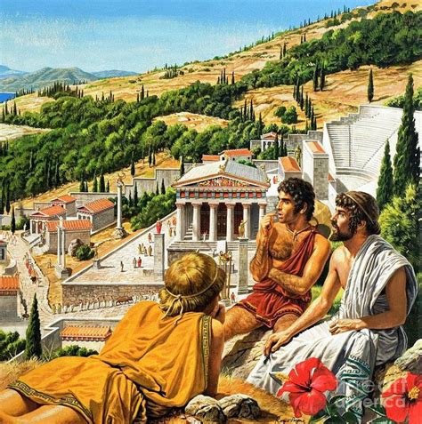 Ancient Greece Scene by Roger Payne in 2021 | Ancient greek art ...