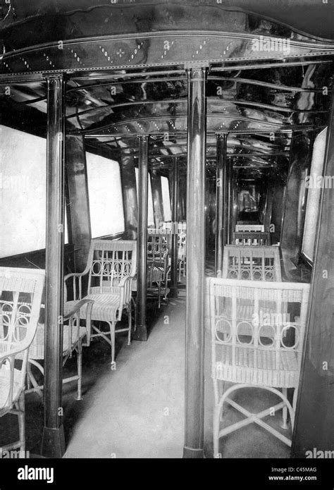 Passenger cabin of the Zeppelin airship 'Deutschland'('LZ 7 '), 1910 ...