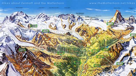 Switzerland Hiking Trails Map