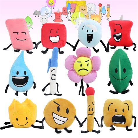 Buy Bfdi Plushies Leafy,12pcs Battle for Dream Island Cartoon Anime ...