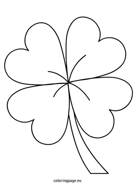 Four Leaf Clover Drawing Printable