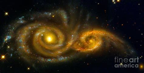 Interacting Spiral Galaxies NGC 2207 and IC 2163 Photograph by Nicholas ...