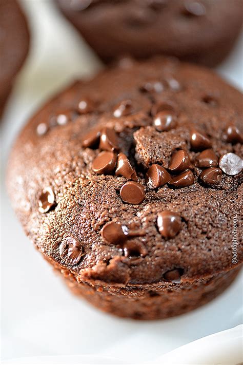 Chocolate Chocolate Chip Muffins Recipe - Add a Pinch