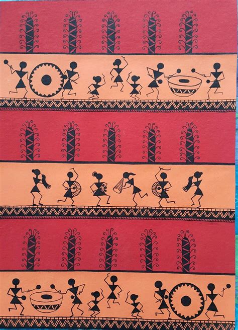 Beginner Warli Art Borders Warli Art Tutorial For Beginners Level 1 - Riset