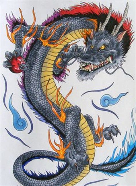 Dragón japonés tatuaje diseño tatuajes libro 65000 diseños de tatuajes ...