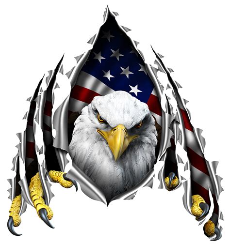 American Eagle Flag Truck Semi Rv Trailer Wall Window Decal Sticker ...