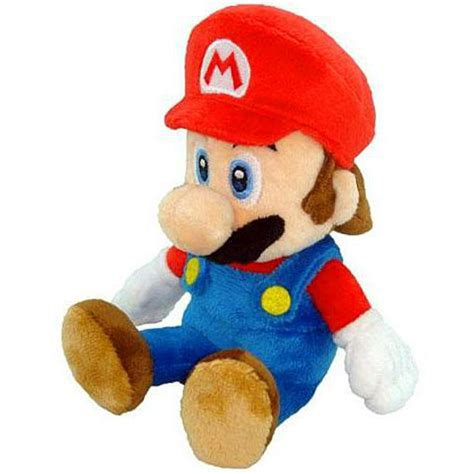 New Super Mario Bros Wii Mario Plush [Sitting] - Walmart.com - Walmart.com