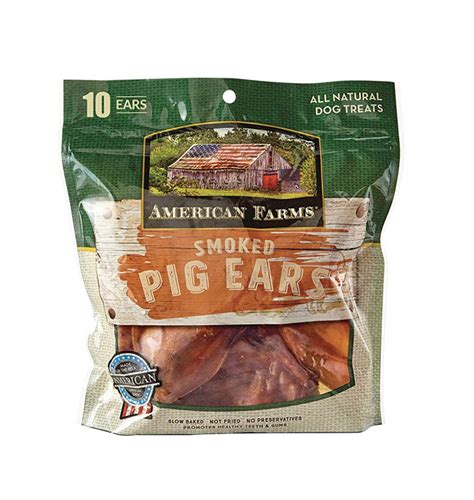 AMERICAN FARMS – Smoked Pig Ears for Dogs 10 Count – Vogelsberg Family Farm