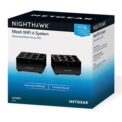 Buy the NETGEAR Nighthawk MK62 AX1800 Dual-band WiFi 6 Mesh System- 2 ...