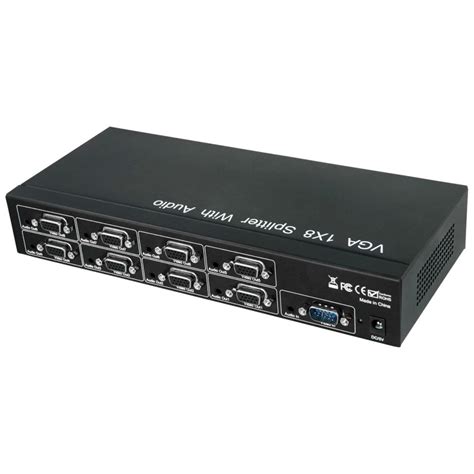 VGA Video Splitter 1x8 with Audio - Audio Video Switch and Splitter ...