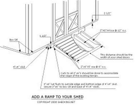 A Free Shed Ramp Plan On How To Build It Your Own | Shed ramp, Shed ...