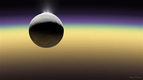 Titan, Enceladus composite Version 2 | New, improved version… | Flickr