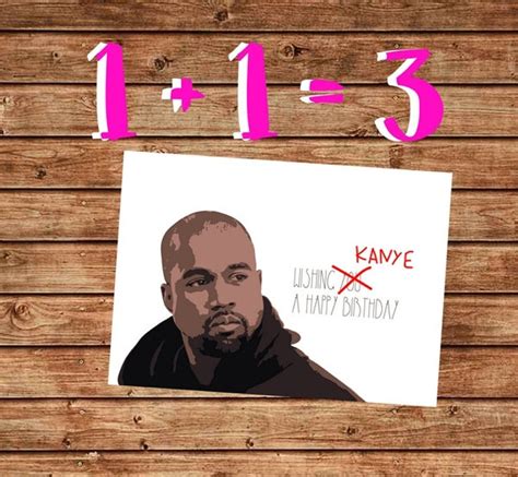 Printable Birthday Card Kanye West Birthday Card Happy | Etsy