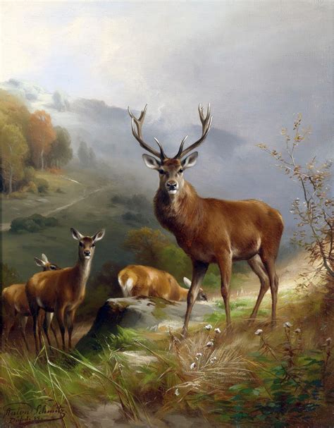 Deer Stag Vintage Painting Free Stock Photo - Public Domain Pictures