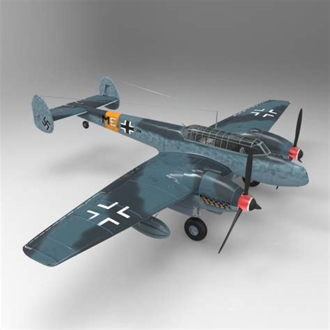 messerschmitt bf 110 g2 3D Model in Bomber 3DExport