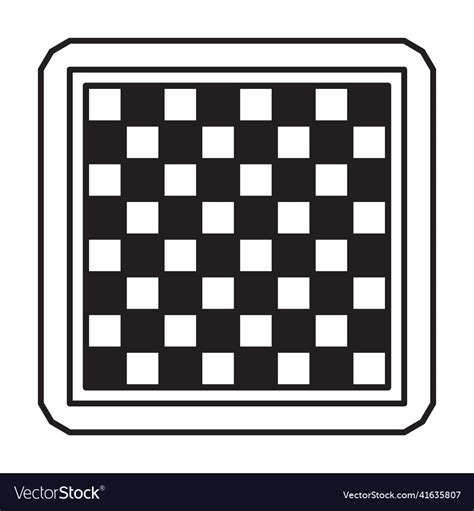 Chess game outline iconoutline Royalty Free Vector Image