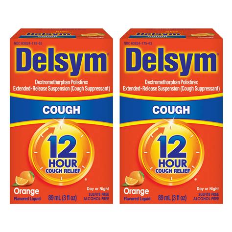 Buy Delsym 12 Hour Liquid- Day Or Night, Orange Flavor with ...