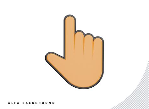 Hand Pointing One Finger 3d Vector Icon Graphic by crop3dbusiness ...