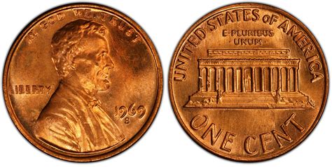 1969-S 1C Doubled Die Obverse, RD (Regular Strike) Lincoln Cent (Modern ...