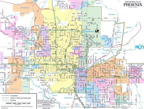 Phoenix freeway map - Map of Phoenix freeway (Arizona - USA)