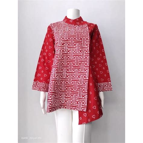 Jual batik merah putih batik wanita merah putih batik agustusan baju ...