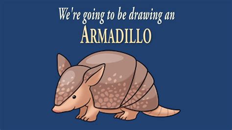 How to Draw a Cute Little Armadillo | Easy Drawing | ArtNinja - YouTube