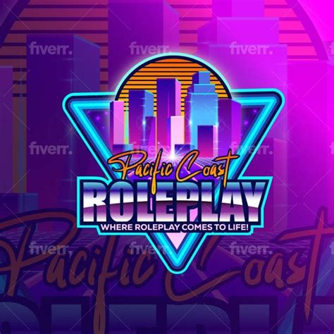 the logo for pacific coast rollerblay where roleplay comes to life is ...