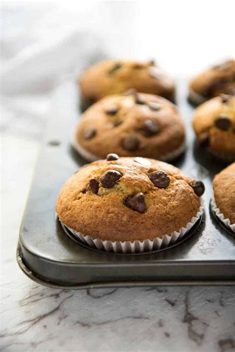 Moist Chocolate Chip Muffin | RecipeTin Eats