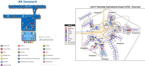 Terminal 8 map John F. Kennedy ariport - New York (JFK)