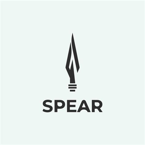 Spear logo vector design, spear icon illustration simple design ...