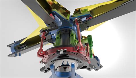 Helicopter main rotor - Rotor principal d'hélicoptère | 3D CAD Model ...