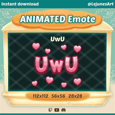 Animated Emote Uwu Text Twitch Emotes Slang Twitch Emote Youtube ...