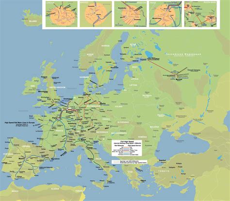 High Speed Rail Map of Europe - JohoMaps