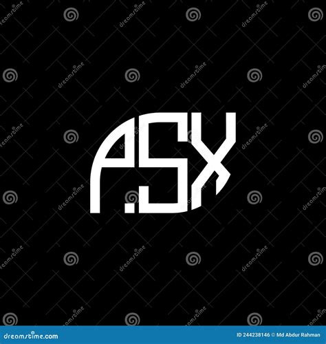 PSX Letter Logo Design on Black Background.PSX Creative Initials Letter ...