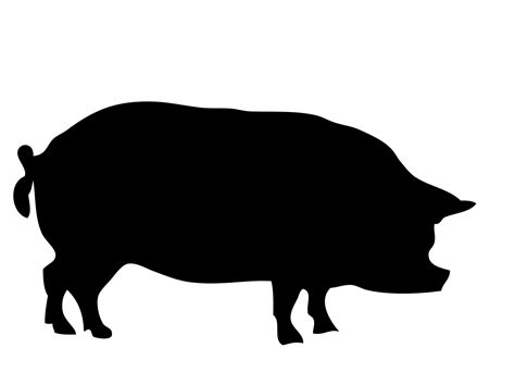 Pig Silhouette Photo stock libre - Public Domain Pictures