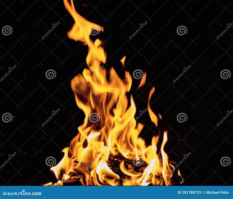 Heat and Fire Energy. Textured Flames in Fireplace Stock Image - Image ...