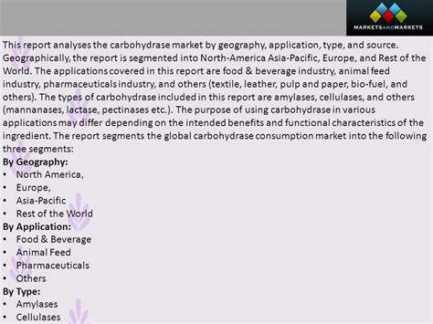 MarketsandMarkets™ Presents Carbohydrase Market worth $3,717.7 Million ...