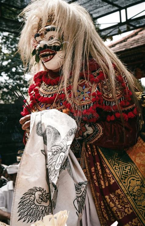 Balinese Cultural Topeng Dance Stock Image - Image of statue, history ...