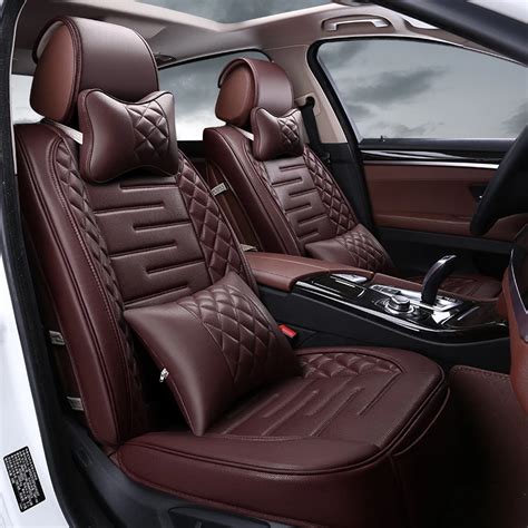 High quality Danny Leather Car Seat Cover universal seat Covers black ...