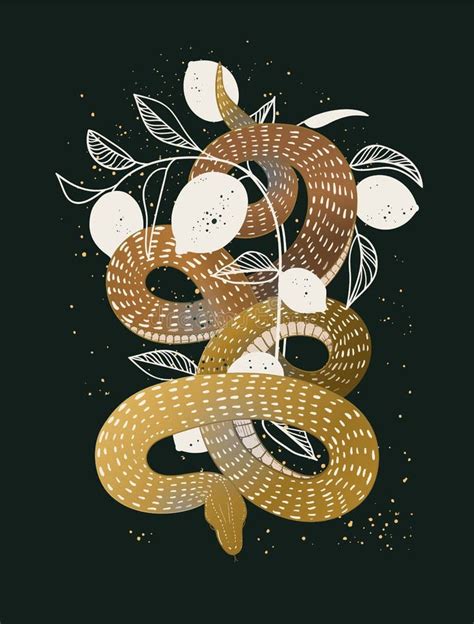 Snake Hand Drawn Vector Illustration with Grunge Texture for Poster, T ...