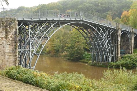 "The Iron Bridge" in Coalbrookdale England: the first massive scale use ...