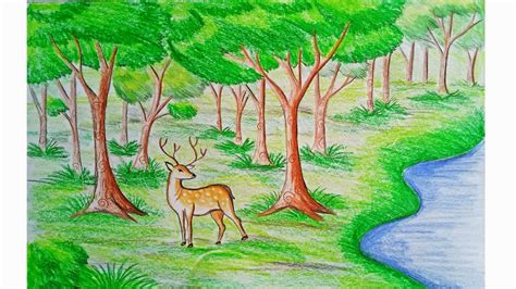 Forest Drawing Easy at PaintingValley.com | Explore collection of ...