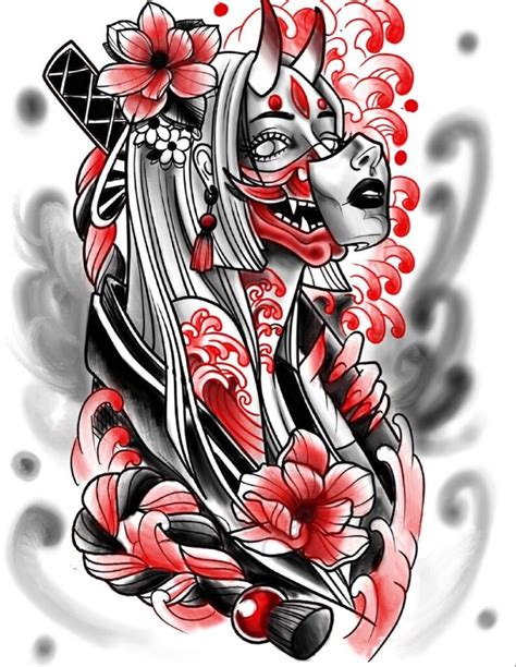 190 Oni Mask Tattoo Designs with Meaning(2022) - TattoosBoyGirl ...